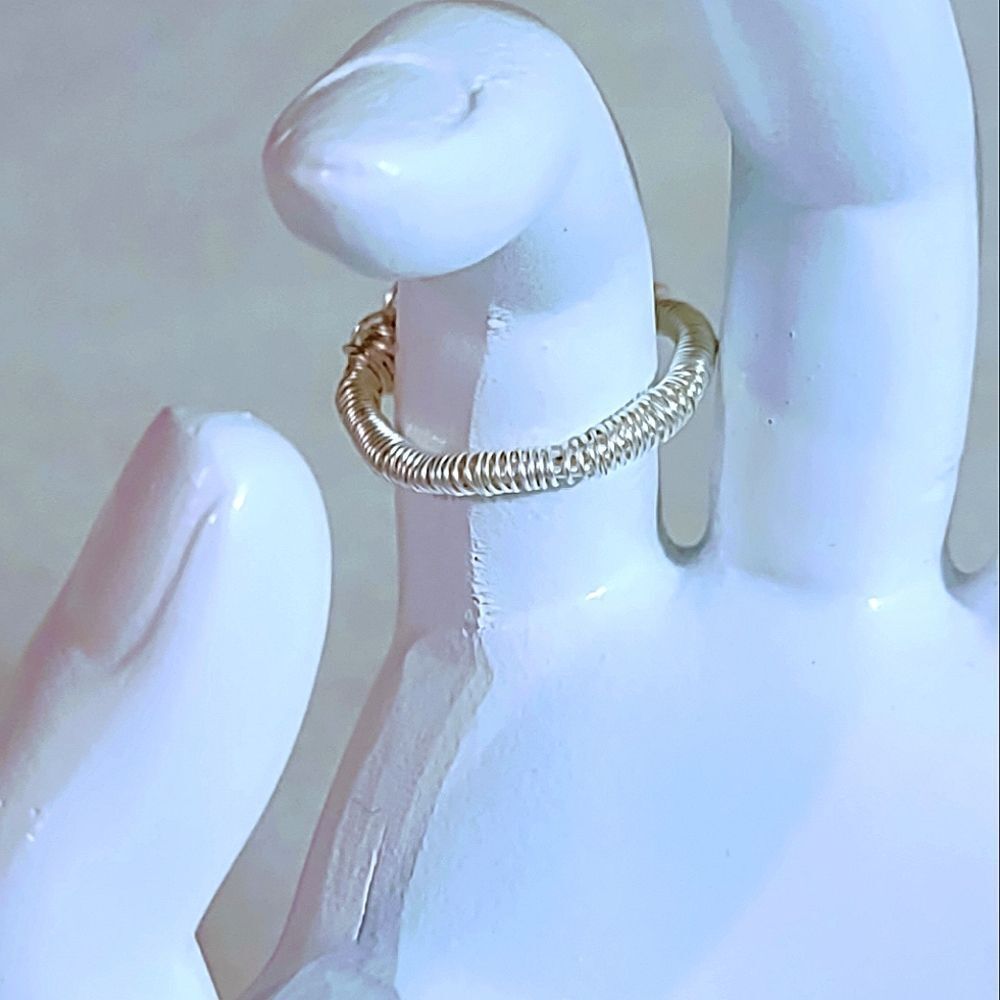 NATURAL CARNELIAN POLISHED STONE WIRE WRAPPED RING WOMEN'S SIZE 8 - Picture 6 of 8